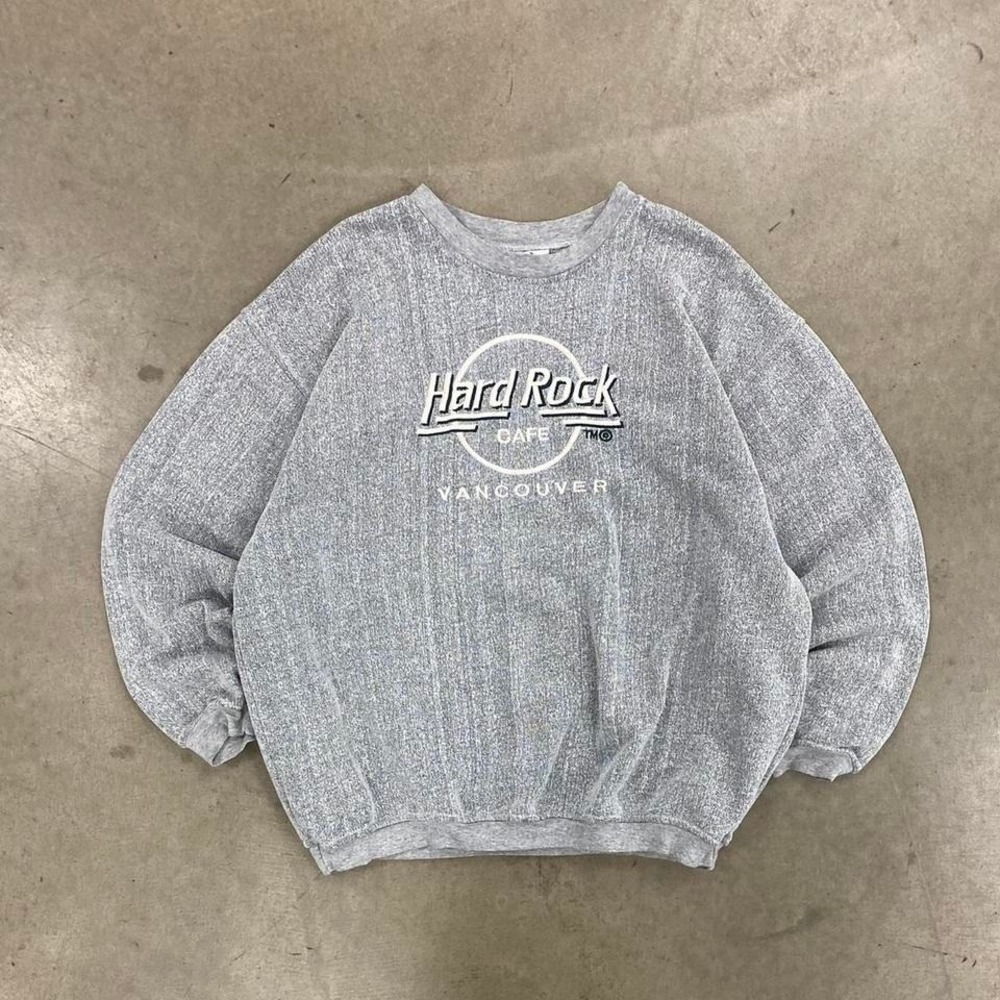 Vintage Hard Rock Cafe Vancouver Canada Crewneck Sweatshirt 90s Size XL